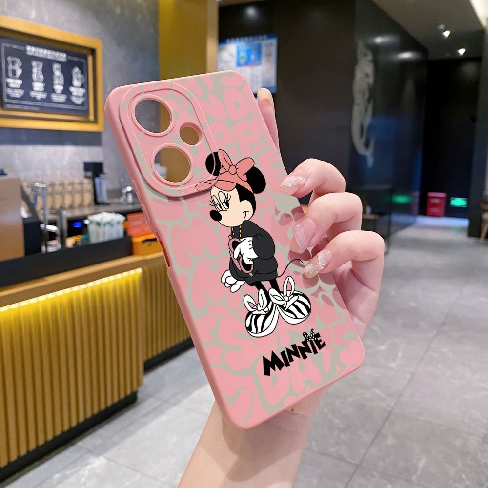 for VIVO Y17S Y27 Y15A Y15S T1 5G T1X Y02S Y21S Y21A Y02 Y02A Y36 Y33S Y12S Y11S Y12A Y01 Y1S Y20s Y20A Y22 Couple Mickey Minnie Full Protective Case Anti Drop Cover