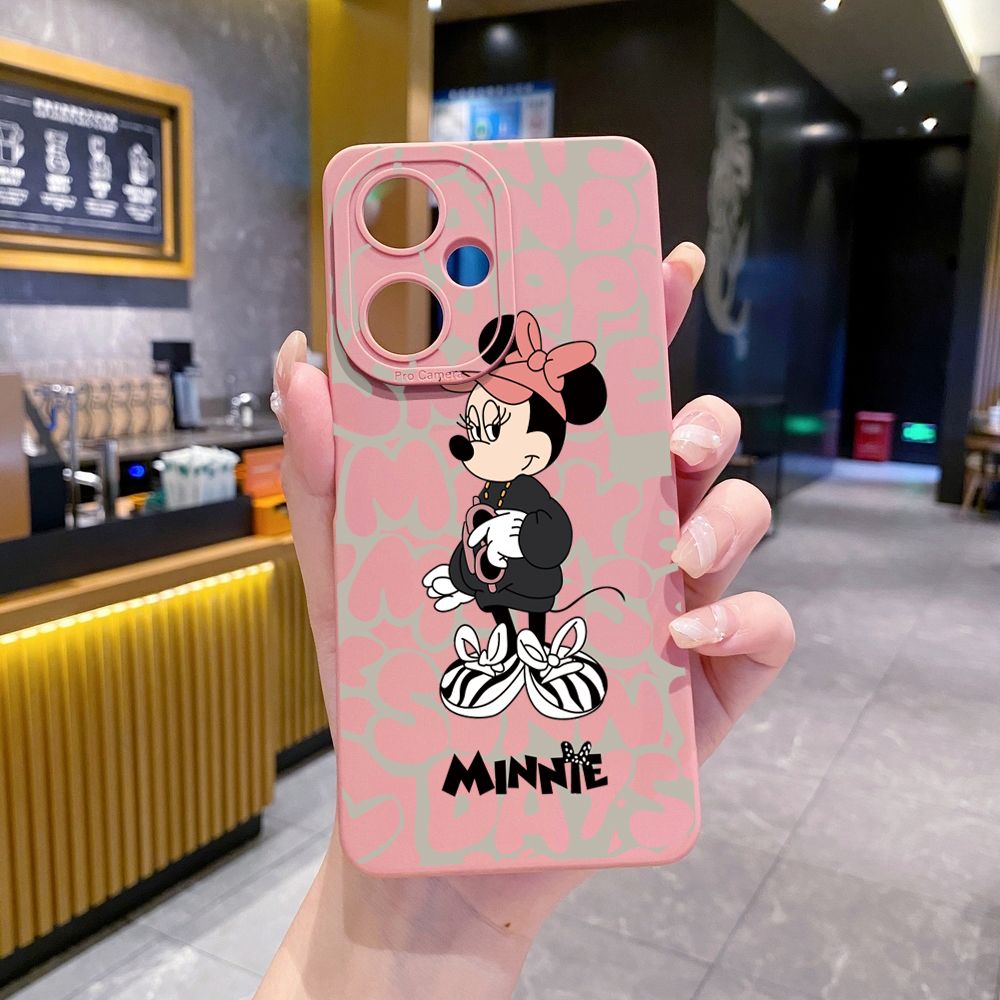 for VIVO Y17S Y27 Y15A Y15S T1 5G T1X Y02S Y21S Y21A Y02 Y02A Y36 Y33S Y12S Y11S Y12A Y01 Y1S Y20s Y20A Y22 Couple Mickey Minnie Full Protective Case Anti Drop Cover
