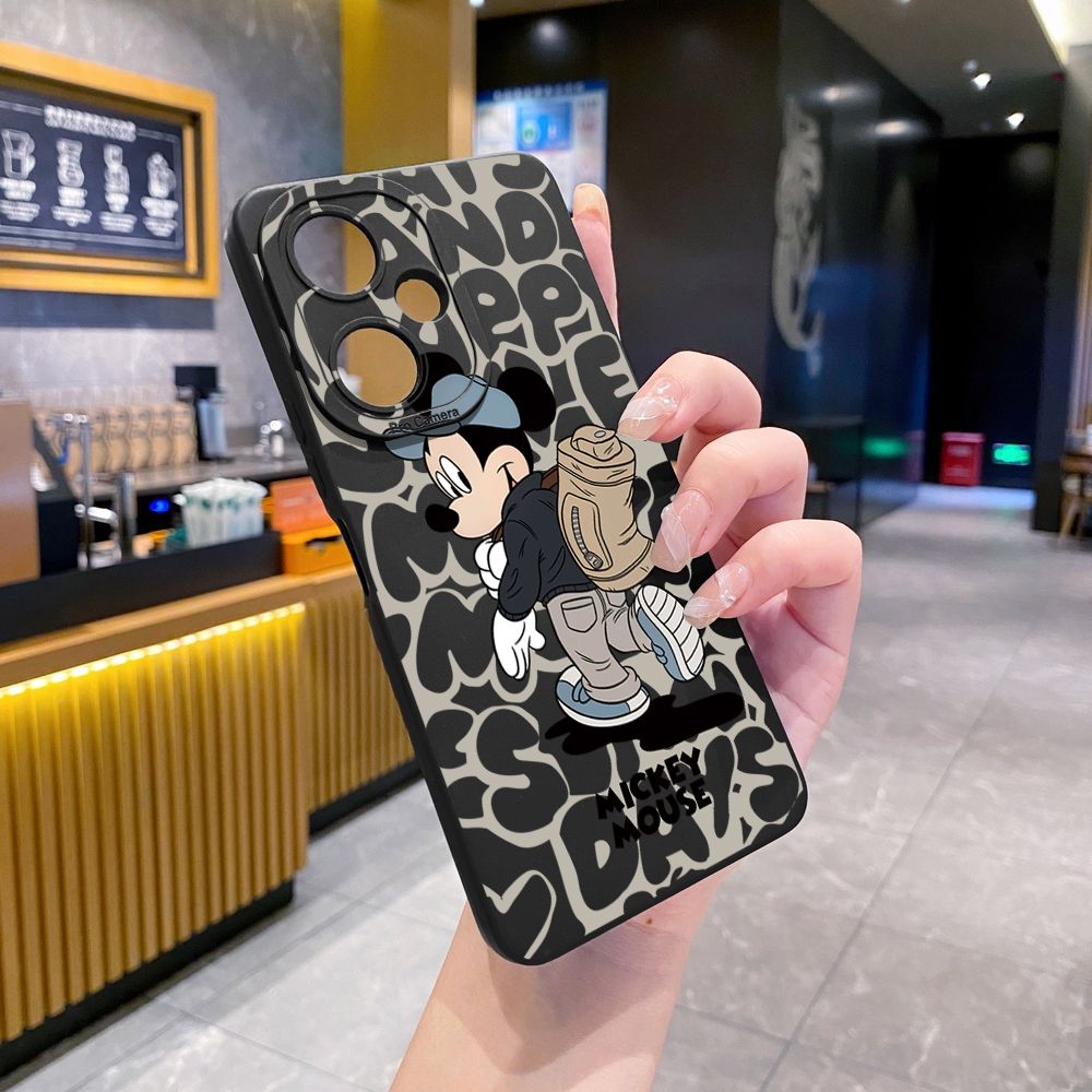 for VIVO Y17S Y27 Y15A Y15S T1 5G T1X Y02S Y21S Y21A Y02 Y02A Y36 Y33S Y12S Y11S Y12A Y01 Y1S Y20s Y20A Y22 Couple Mickey Minnie Full Protective Case Anti Drop Cover