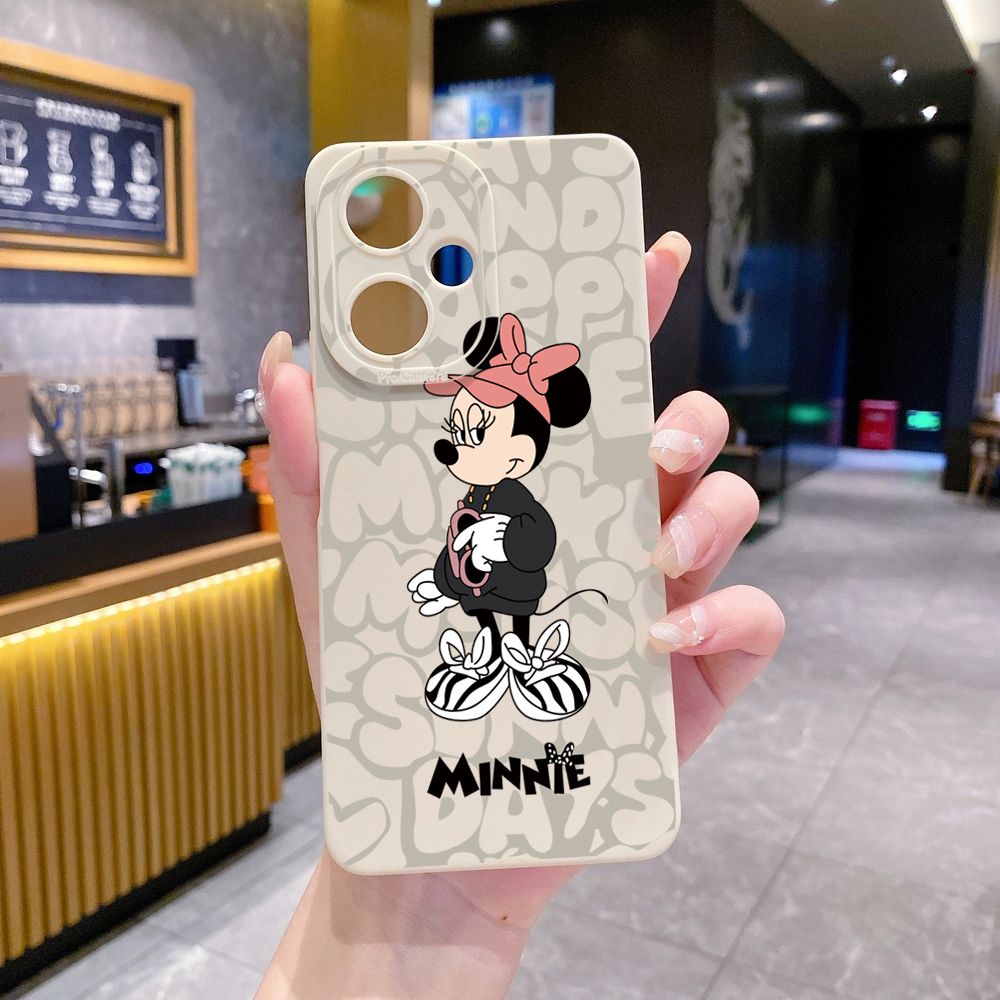 for VIVO Y17S Y27 Y15A Y15S T1 5G T1X Y02S Y21S Y21A Y02 Y02A Y36 Y33S Y12S Y11S Y12A Y01 Y1S Y20s Y20A Y22 Couple Mickey Minnie Full Protective Case Anti Drop Cover