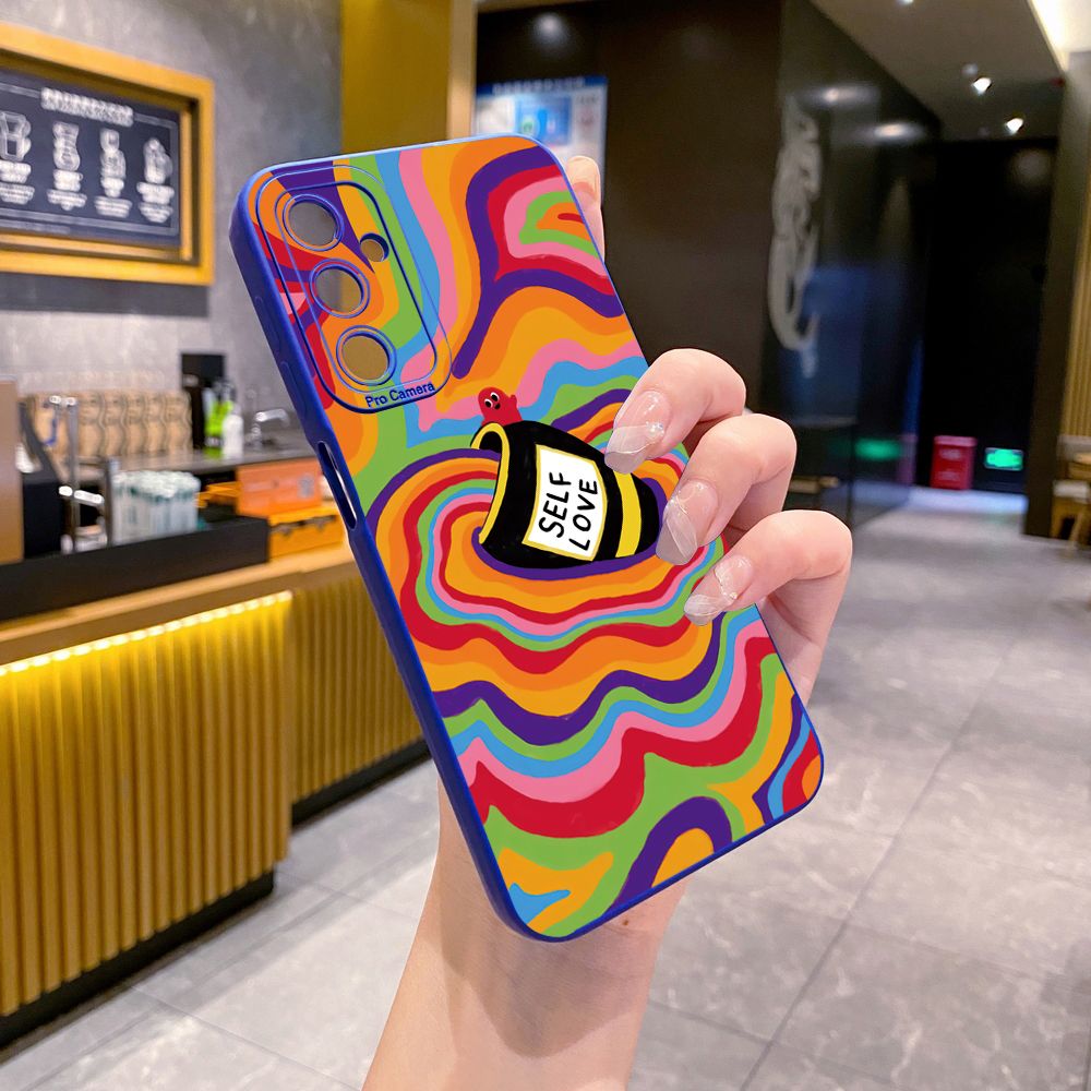 for Samsung Galaxy A15 A05 A35 A55 A04E A14 A24 A34 A54 A33 A53 A73 5G A32 A52S A72 A31 A51 A71 A11 A50 A03S Liquid Coffe Full Protective Case Anti Drop Cover