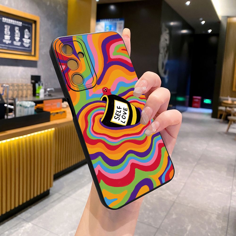 for Samsung Galaxy A15 A05 A35 A55 A04E A14 A24 A34 A54 A33 A53 A73 5G A32 A52S A72 A31 A51 A71 A11 A50 A03S Liquid Coffe Full Protective Case Anti Drop Cover