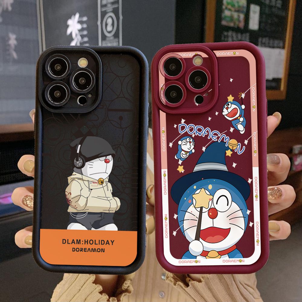 for Samsung Galaxy S24 S23 Ultra S22 Plus S21 FE S20 Music Magic Doraemon Full Protective Phone Case Anti Drop Cover