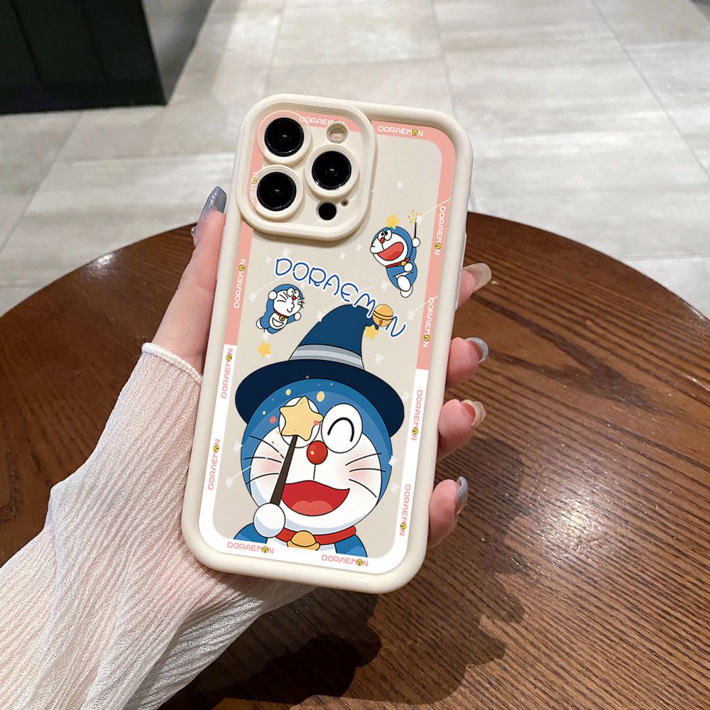 for Samsung Galaxy S24 S23 Ultra S22 Plus S21 FE S20 Music Magic Doraemon Full Protective Phone Case Anti Drop Cover