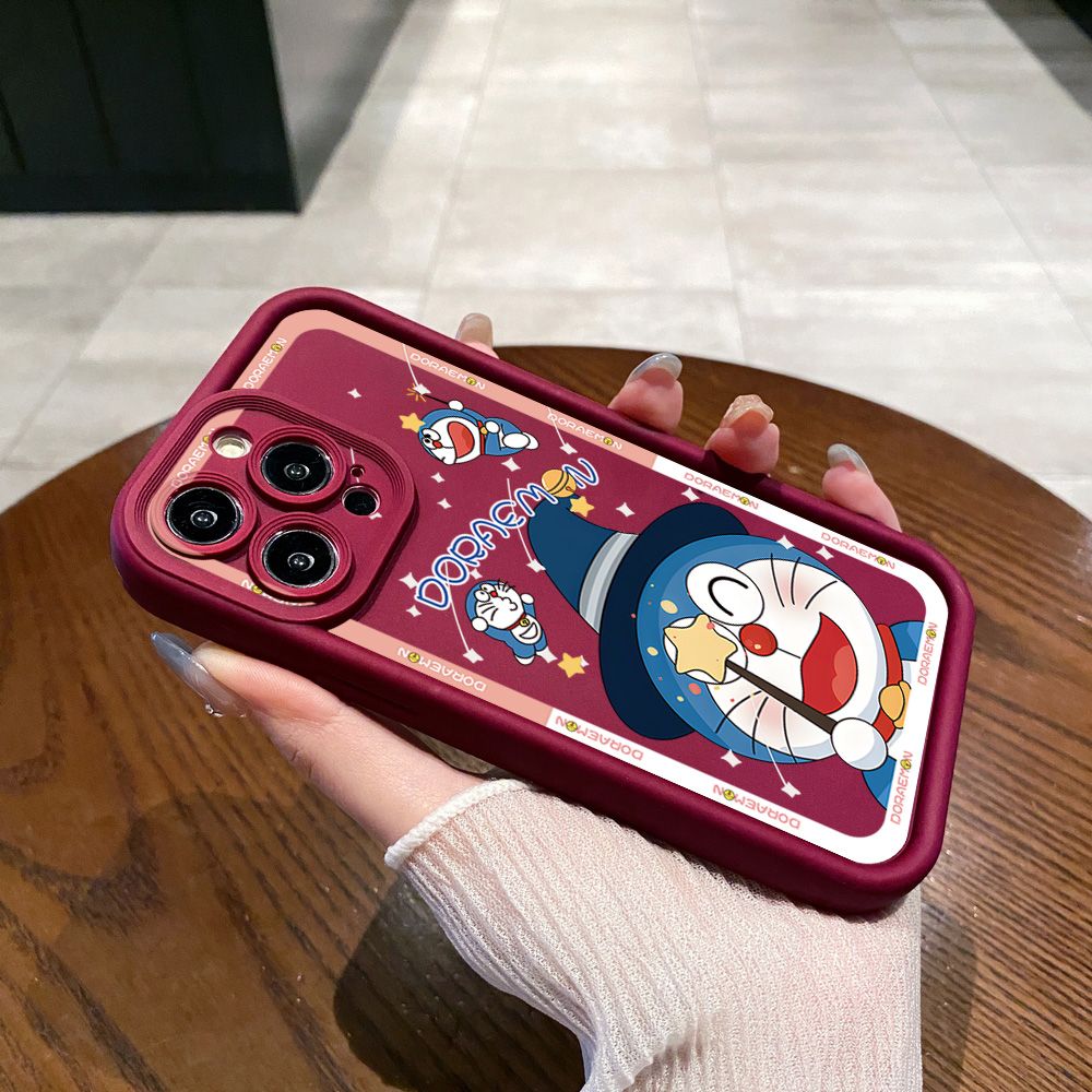 for Samsung Galaxy S24 S23 Ultra S22 Plus S21 FE S20 Music Magic Doraemon Full Protective Phone Case Anti Drop Cover