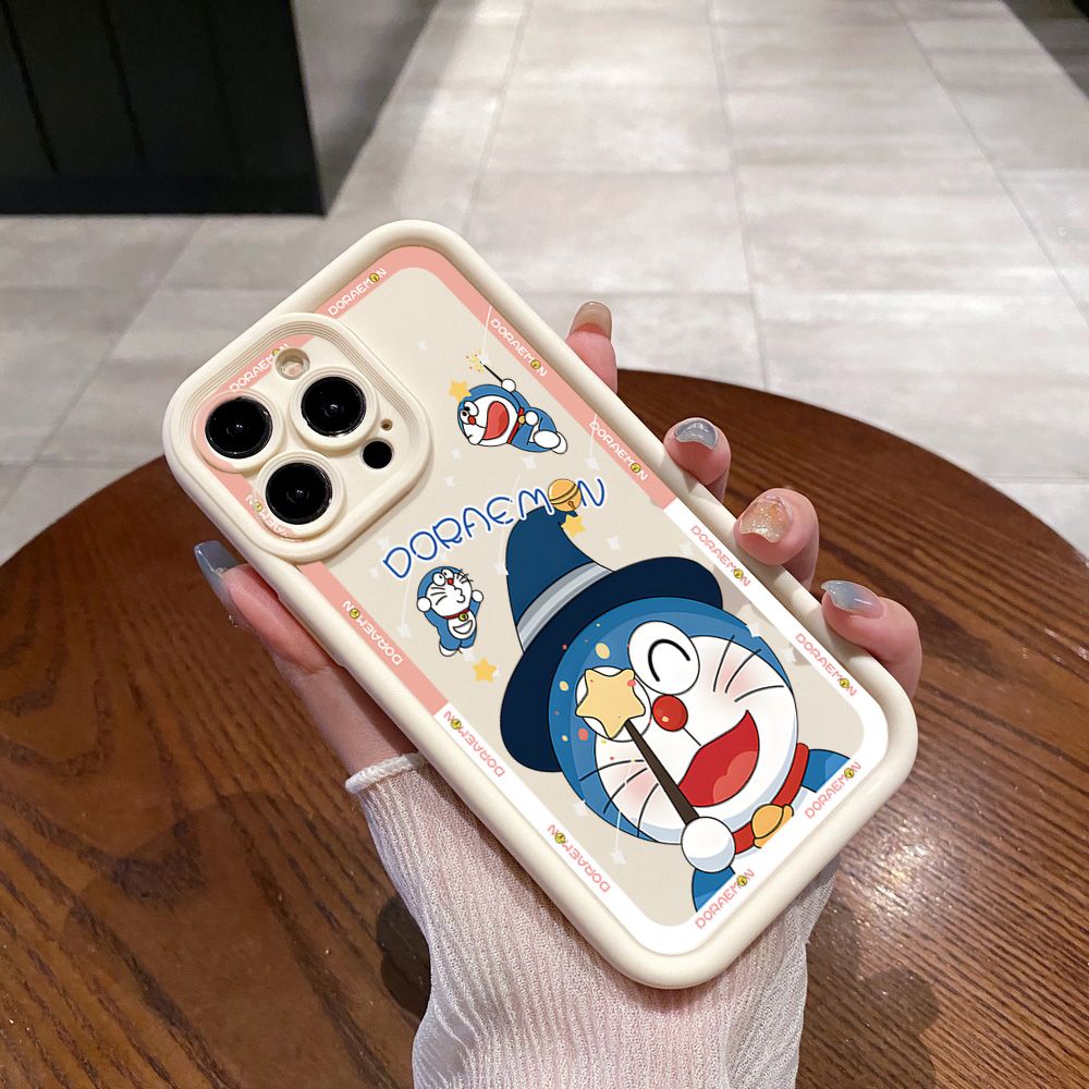 for Samsung Galaxy S24 S23 Ultra S22 Plus S21 FE S20 Music Magic Doraemon Full Protective Phone Case Anti Drop Cover