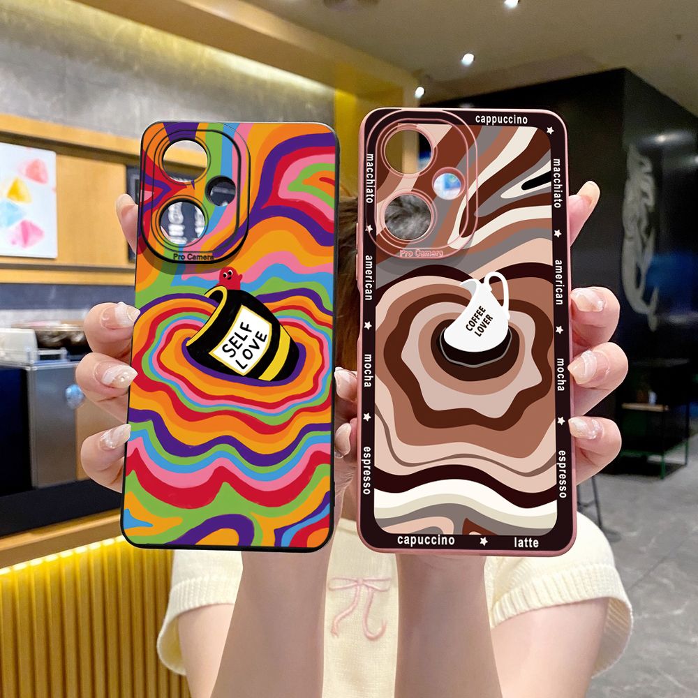 for VIVO Y17S Y27 Y15A Y15S T1 5G T1X Y02S Y21S Y21A Y02 Y02A Y36 Y33S Y12S Y11S Y12A Y01 Y1S Y20s Y20A Y22 Liquid Coffe Full Protective Case Anti Drop Cover