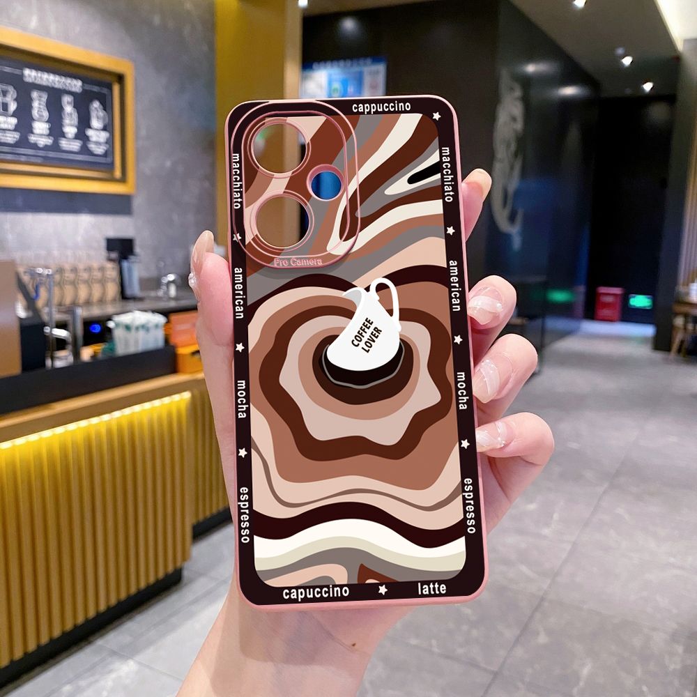 for VIVO Y17S Y27 Y15A Y15S T1 5G T1X Y02S Y21S Y21A Y02 Y02A Y36 Y33S Y12S Y11S Y12A Y01 Y1S Y20s Y20A Y22 Liquid Coffe Full Protective Case Anti Drop Cover