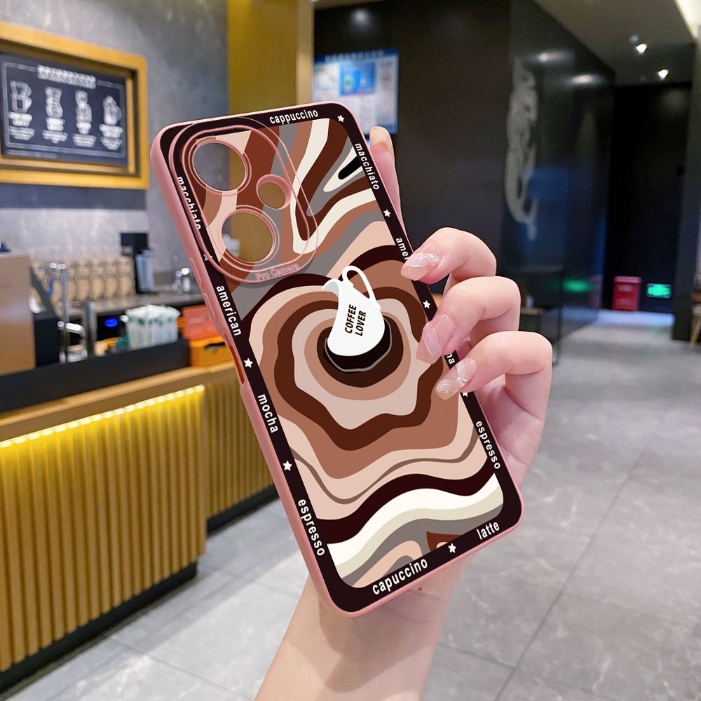 for VIVO Y17S Y27 Y15A Y15S T1 5G T1X Y02S Y21S Y21A Y02 Y02A Y36 Y33S Y12S Y11S Y12A Y01 Y1S Y20s Y20A Y22 Liquid Coffe Full Protective Case Anti Drop Cover