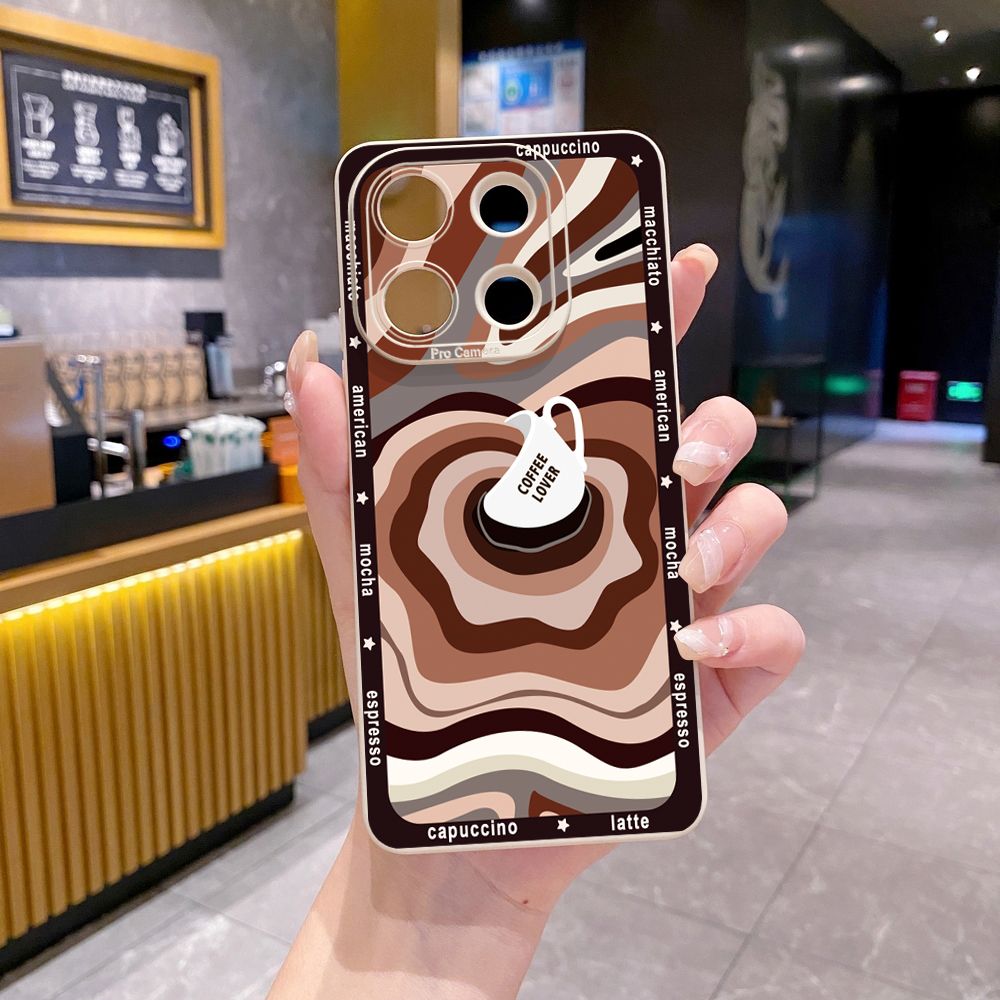 for Xiaomi Redmi Note 13 12 Pro 5G 12S 11S 13C A1 10 Pro 4G 10S Redmi 10C 9C 9S A2 Liquid Coffe Full Protective Case Anti Drop Cover