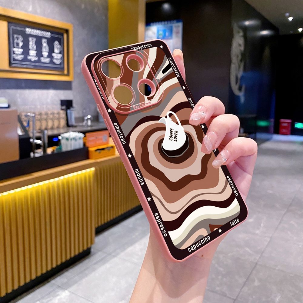 for Xiaomi Redmi Note 13 12 Pro 5G 12S 11S 13C A1 10 Pro 4G 10S Redmi 10C 9C 9S A2 Liquid Coffe Full Protective Case Anti Drop Cover