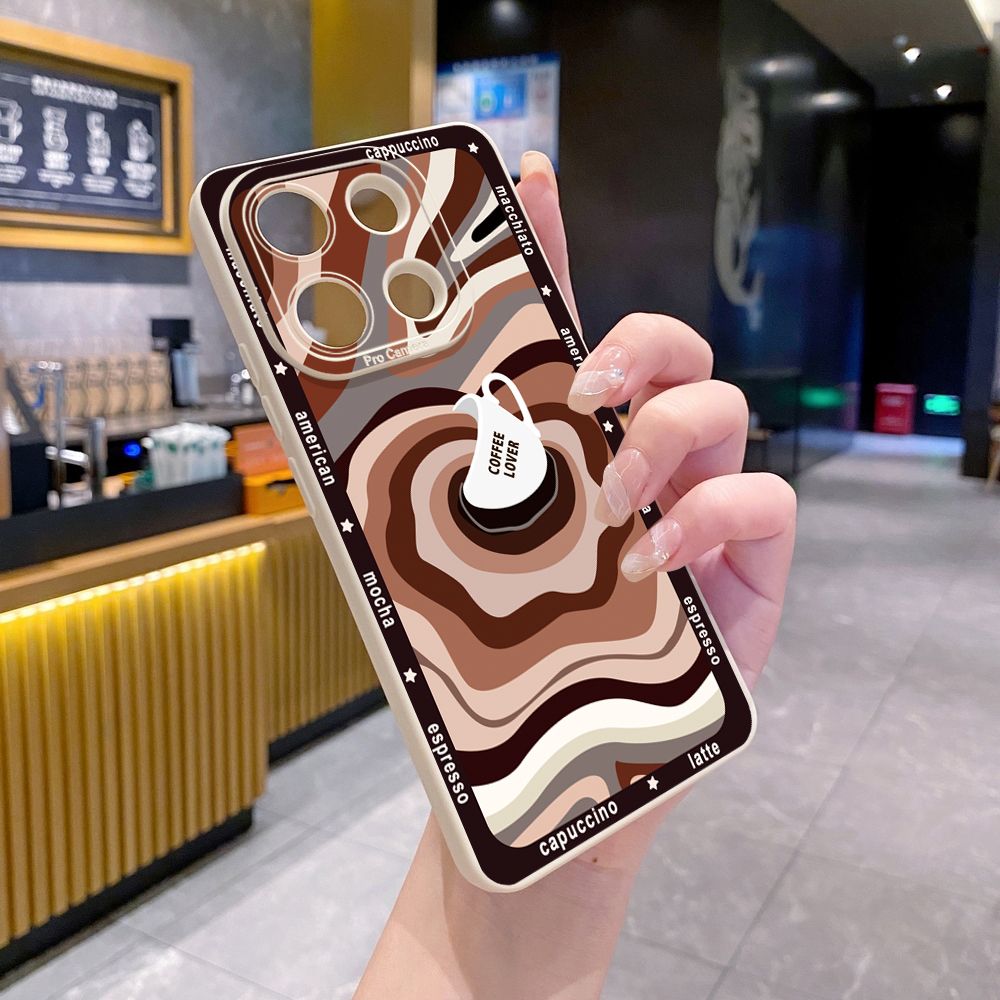for Xiaomi Redmi Note 13 12 Pro 5G 12S 11S 13C A1 10 Pro 4G 10S Redmi 10C 9C 9S A2 Liquid Coffe Full Protective Case Anti Drop Cover