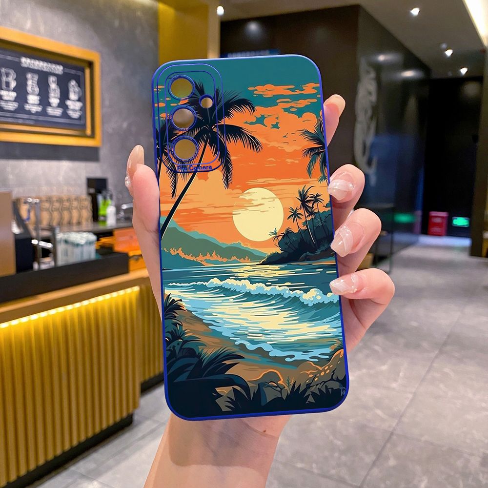 for Samsung Galaxy A15 A05 A35 A55 A04E A14 A24 A34 A54 A33 A53 A73 5G A32 A52S A72 A31 A51 A71 A11 A50 A03S Sweet Cookie Monster Full Protective Case Anti Drop Cover