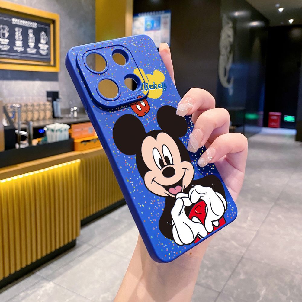 for Xiaomi Redmi Note 13 12 Pro 5G 12S 11S 13C A1 10 Pro 4G 10S Redmi 10C 9C 9S A2 Mickey Minnie Love Heart Sign Full Protective Case Anti Drop Cover
