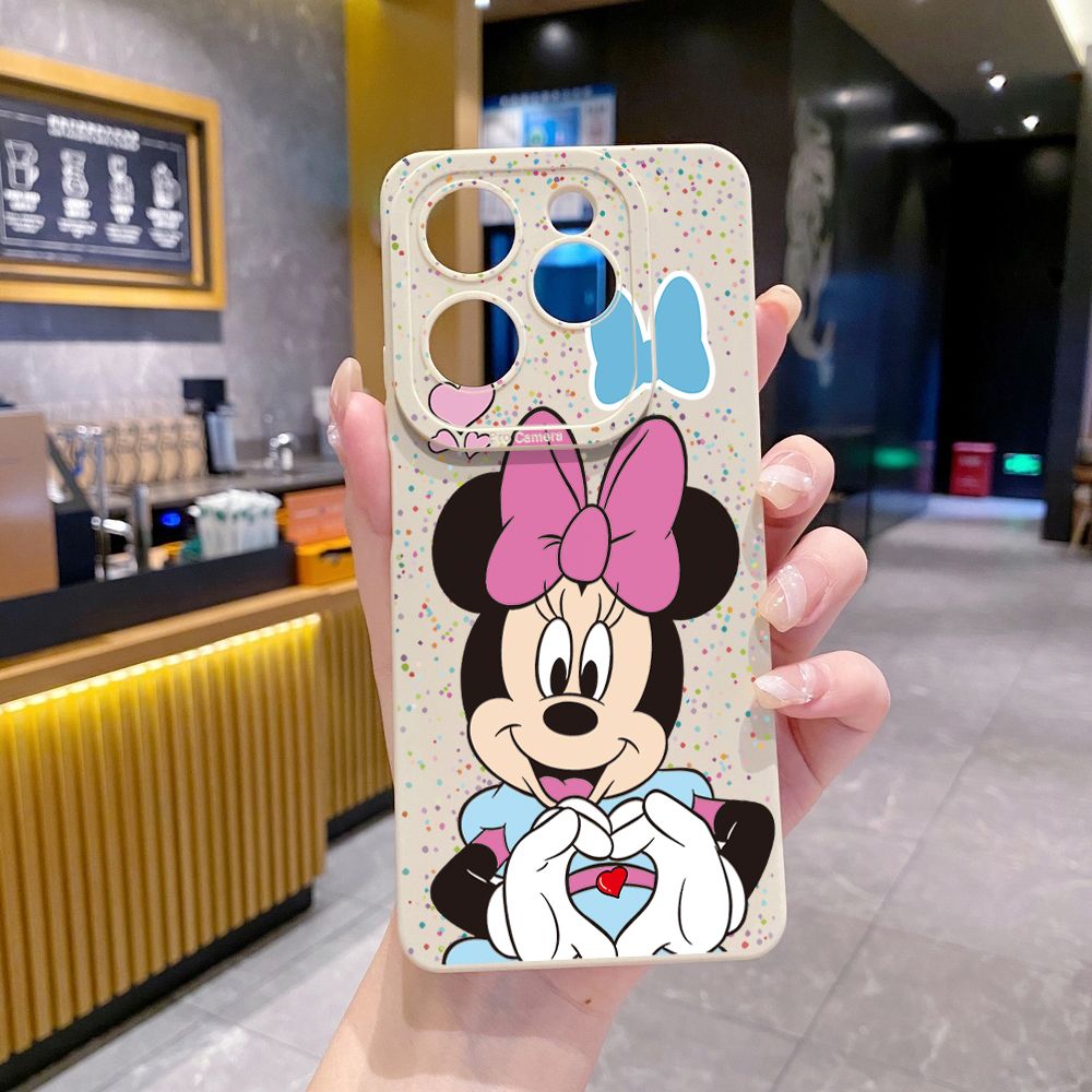 for Infinix Hot 40i 40 Pro Note 12 G96 Note 30 Hot 20 Play 20S 12i 30i 20i 10S 11 10 Play 11S 10i Smart 7 6 HD X6511 Zero 30 5G Mickey Minnie Love Heart Sign Full Protective Case Anti Drop Cover