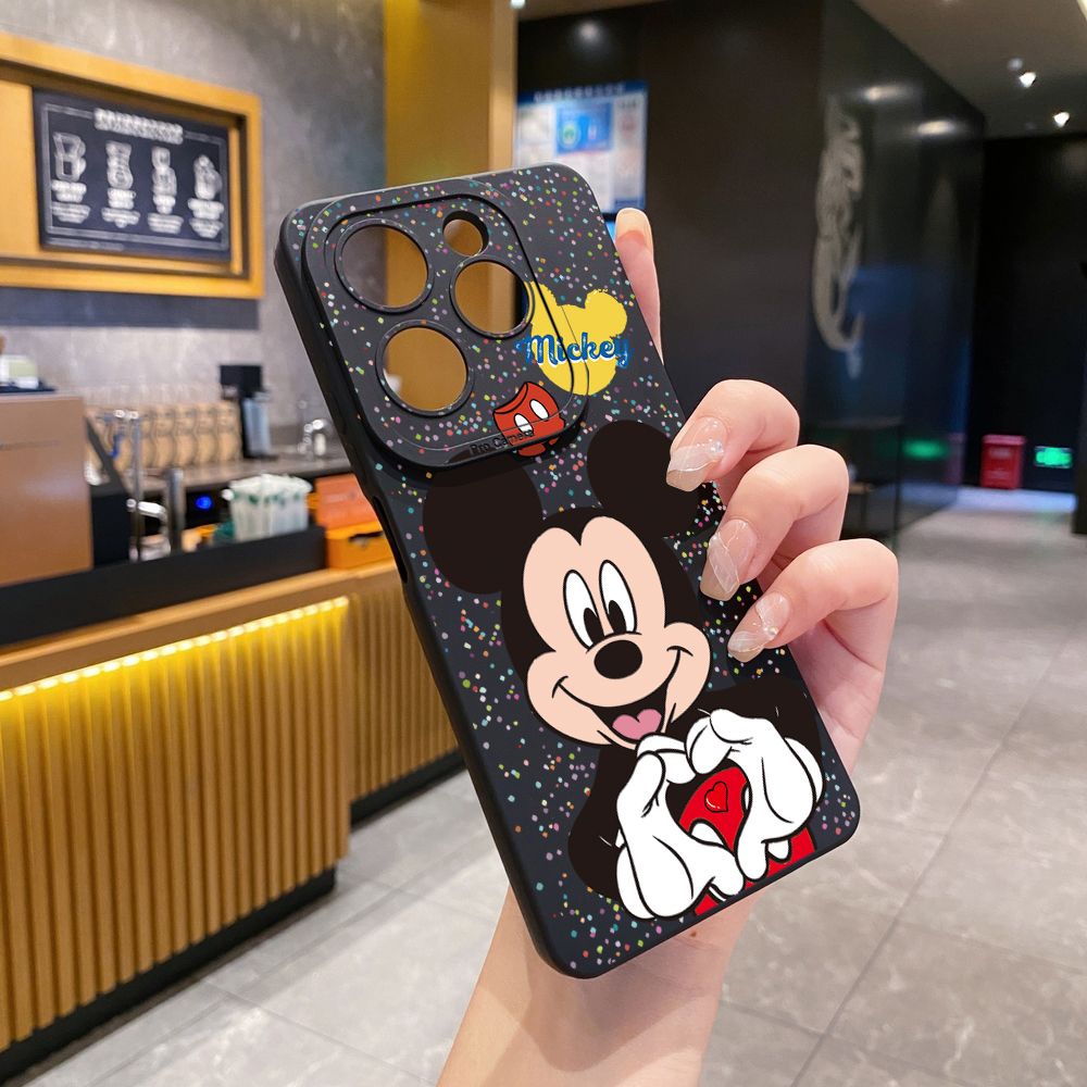 for Infinix Hot 40i 40 Pro Note 12 G96 Note 30 Hot 20 Play 20S 12i 30i 20i 10S 11 10 Play 11S 10i Smart 7 6 HD X6511 Zero 30 5G Mickey Minnie Love Heart Sign Full Protective Case Anti Drop Cover