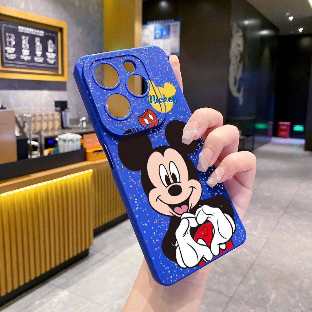 for Infinix Hot 40i 40 Pro Note 12 G96 Note 30 Hot 20 Play 20S 12i 30i 20i 10S 11 10 Play 11S 10i Smart 7 6 HD X6511 Zero 30 5G Mickey Minnie Love Heart Sign Full Protective Case Anti Drop Cover