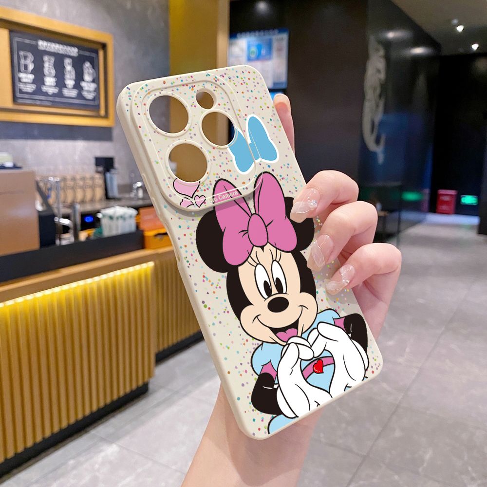 for Infinix Hot 40i 40 Pro Note 12 G96 Note 30 Hot 20 Play 20S 12i 30i 20i 10S 11 10 Play 11S 10i Smart 7 6 HD X6511 Zero 30 5G Mickey Minnie Love Heart Sign Full Protective Case Anti Drop Cover