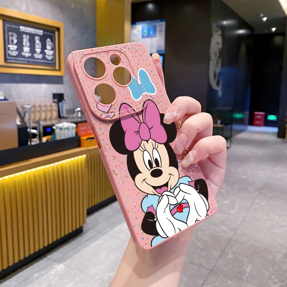 for Infinix Hot 40i 40 Pro Note 12 G96 Note 30 Hot 20 Play 20S 12i 30i 20i 10S 11 10 Play 11S 10i Smart 7 6 HD X6511 Zero 30 5G Mickey Minnie Love Heart Sign Full Protective Case Anti Drop Cover