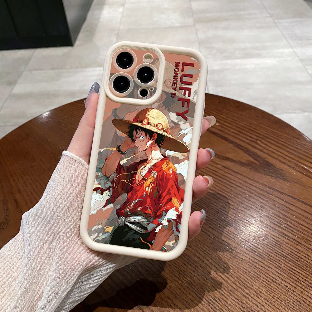 for iPhone 15 Pro Max 14 Plus 13 12 11 XR 8 7 SE 2022 XS One Piece Zoro Luffy Full Protective Phone Case Anti Drop Cover