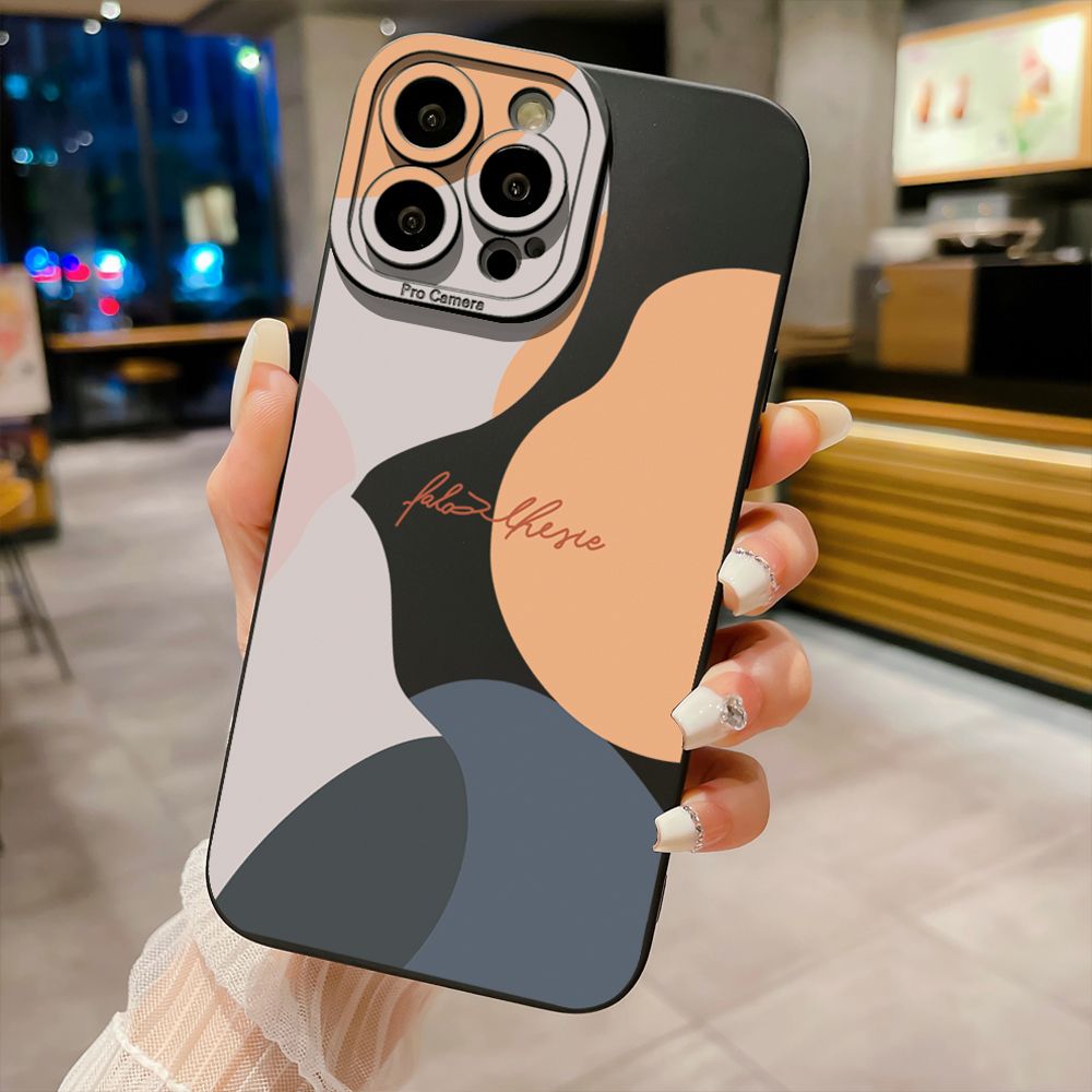 for iPhone 15 Pro Max 14 Plus 13 Pro Max 12 iPhone 11 XR 8 7 SE 2022 XS Max Morandi Painting Full Protective Case Anti Drop Cover