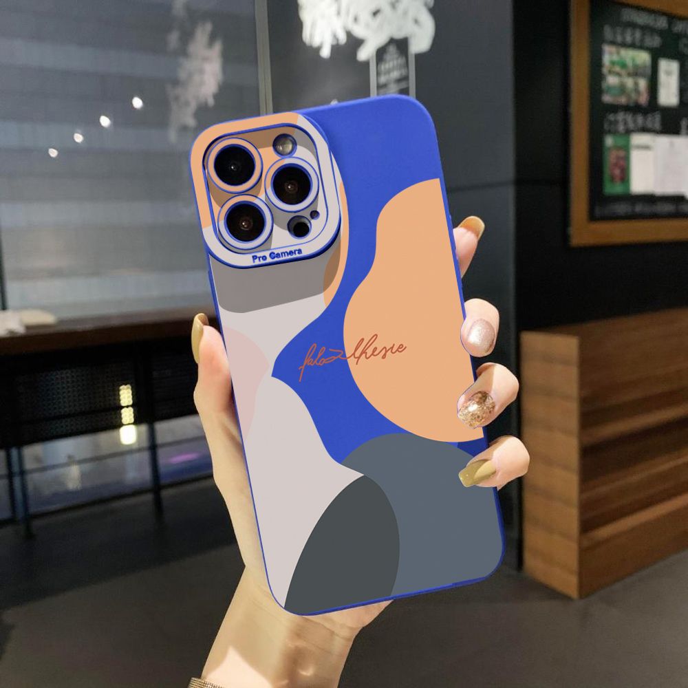 for iPhone 15 Pro Max 14 Plus 13 Pro Max 12 iPhone 11 XR 8 7 SE 2022 XS Max Morandi Painting Full Protective Case Anti Drop Cover