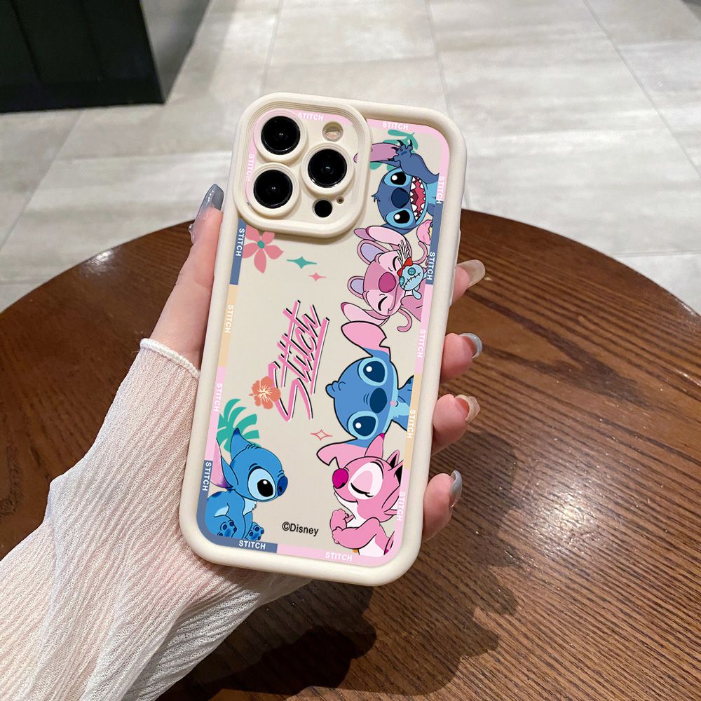 for Samsung Galaxy S24 S23 Ultra S22 Plus S21 FE S20 Cute Stitch Full Protective Phone Case Anti Drop Cover