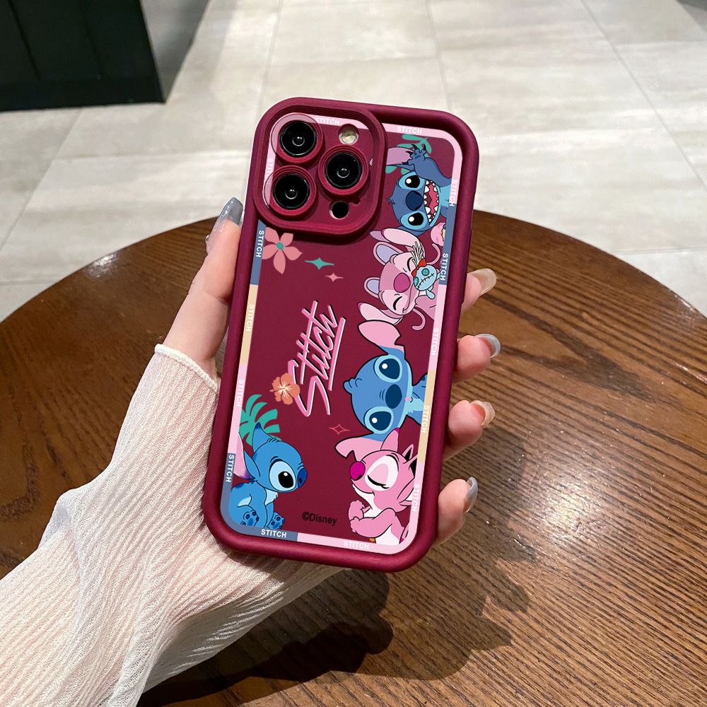 for Samsung Galaxy S24 S23 Ultra S22 Plus S21 FE S20 Cute Stitch Full Protective Phone Case Anti Drop Cover