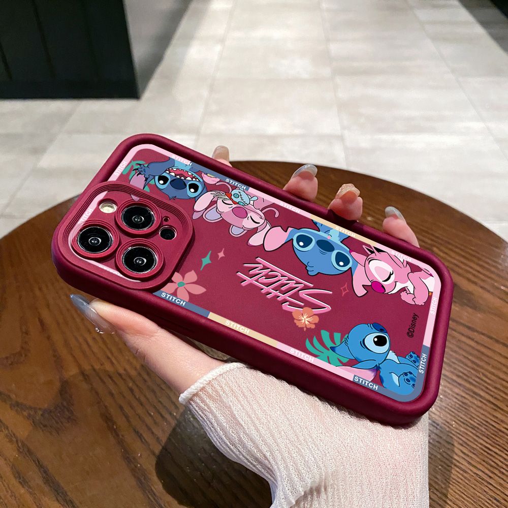 for Samsung Galaxy S24 S23 Ultra S22 Plus S21 FE S20 Cute Stitch Full Protective Phone Case Anti Drop Cover