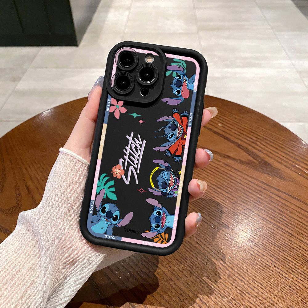 for Samsung Galaxy S24 S23 Ultra S22 Plus S21 FE S20 Cute Stitch Full Protective Phone Case Anti Drop Cover