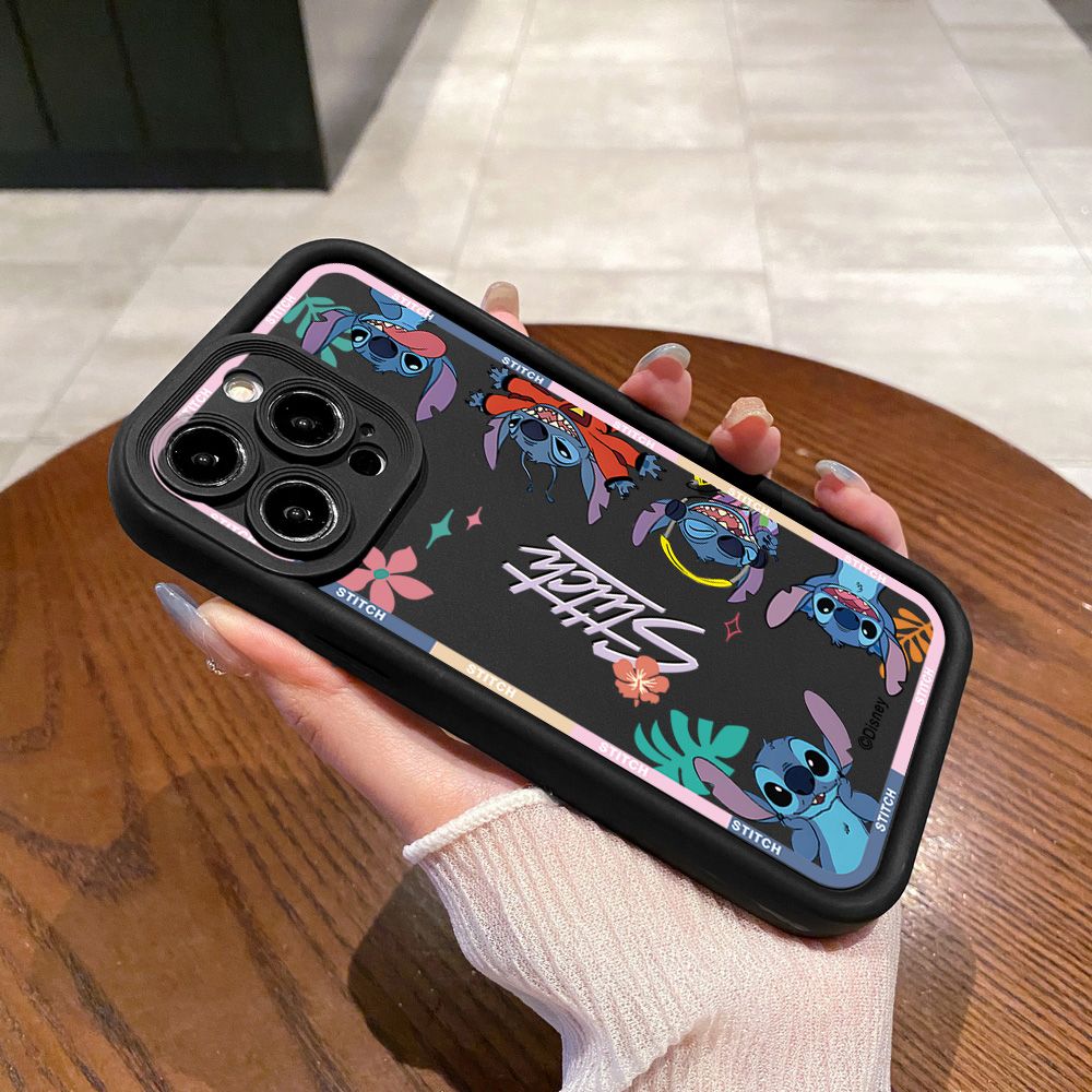 for Samsung Galaxy S24 S23 Ultra S22 Plus S21 FE S20 Cute Stitch Full Protective Phone Case Anti Drop Cover