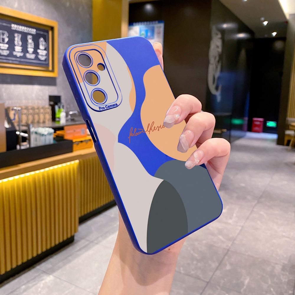 for Samsung Galaxy A15 A05 A35 A55 A04E A14 A24 A34 A54 A33 A53 A73 5G A32 A52S A72 A31 A51 A71 A11 A50 A03S Morandi Painting Full Protective Case Anti Drop Cover