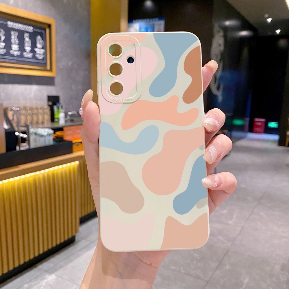 for Samsung Galaxy A15 A05 A35 A55 A04E A14 A24 A34 A54 A33 A53 A73 5G A32 A52S A72 A31 A51 A71 A11 A50 A03S Morandi Painting Full Protective Case Anti Drop Cover
