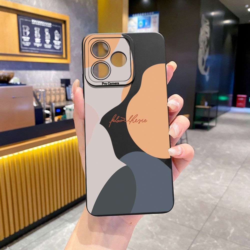 for Realme C67 C53 C51 Note 50 C21 C33 C30 C35 C11 2021 C12 C15 C21Y C25Y C25S Realme5 5i 6i 9i 8 Pro Morandi Painting Full Protective Case Anti Drop Cover