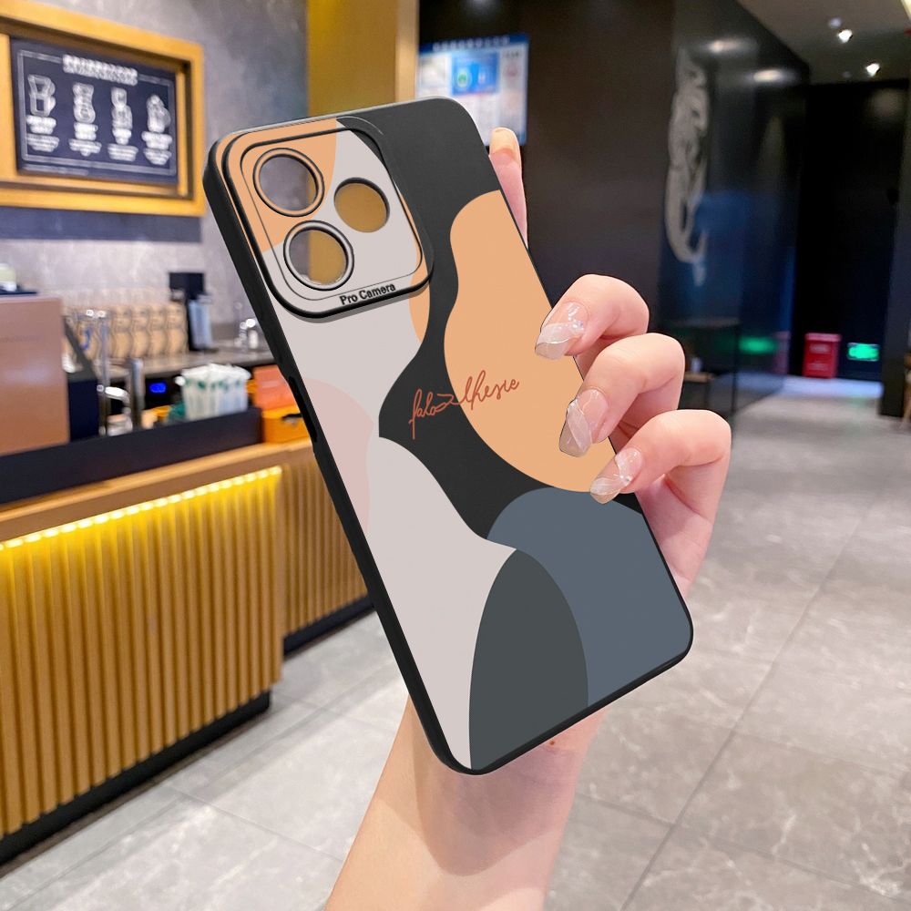 for Realme C67 C53 C51 Note 50 C21 C33 C30 C35 C11 2021 C12 C15 C21Y C25Y C25S Realme5 5i 6i 9i 8 Pro Morandi Painting Full Protective Case Anti Drop Cover