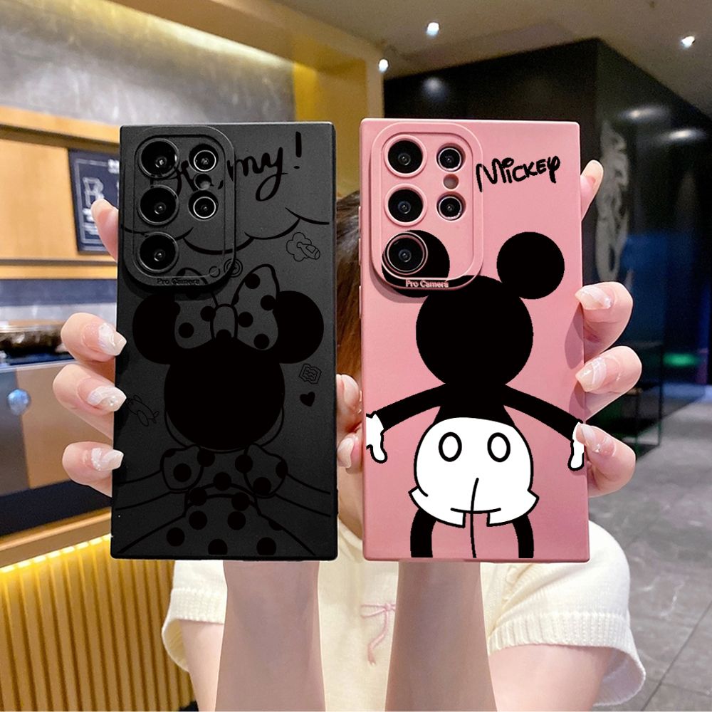 for Samsung Galaxy S24 S23 Ultra S22 Plus Note 20 S21 FE S20 Mickey Minne Full Protective Case Anti Drop Cover