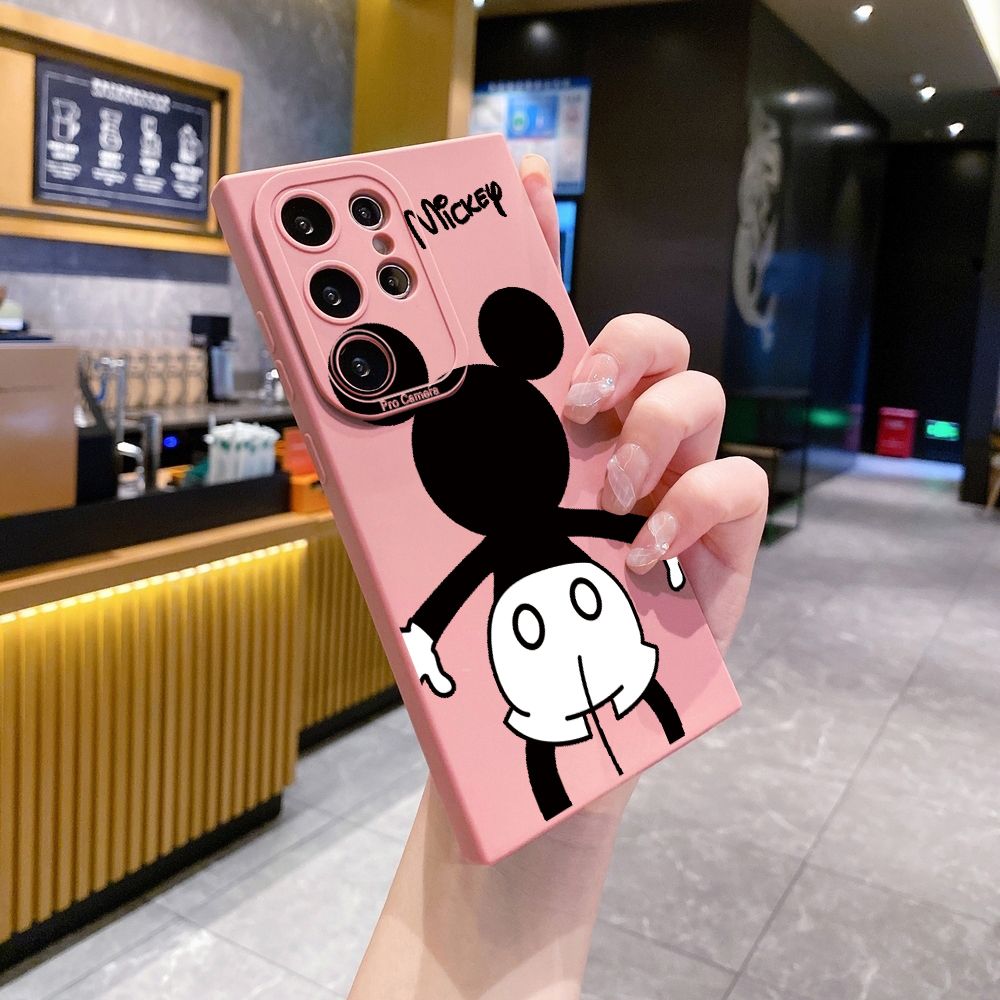 for Samsung Galaxy S24 S23 Ultra S22 Plus Note 20 S21 FE S20 Mickey Minne Full Protective Case Anti Drop Cover
