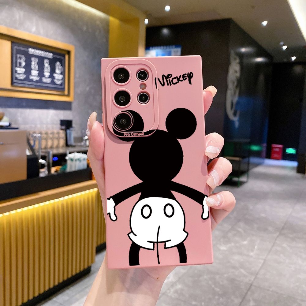 for Samsung Galaxy S24 S23 Ultra S22 Plus Note 20 S21 FE S20 Mickey Minne Full Protective Case Anti Drop Cover