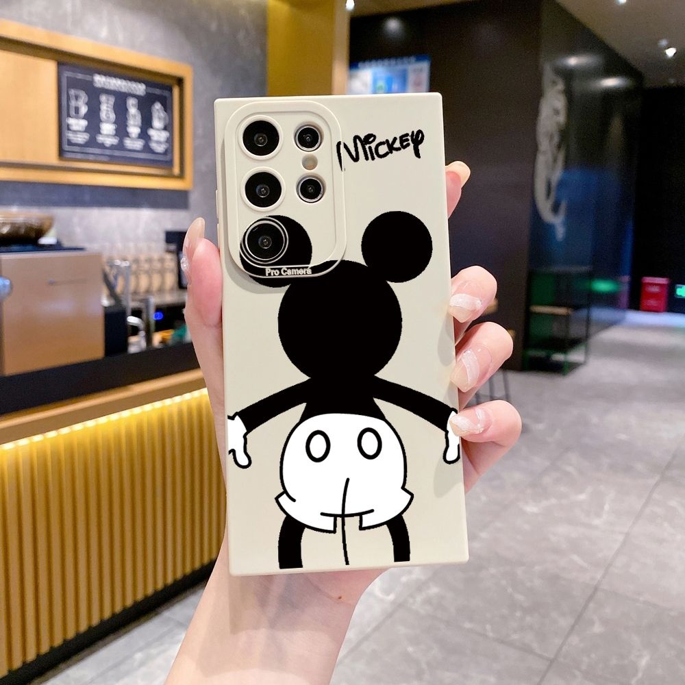 for Samsung Galaxy S24 S23 Ultra S22 Plus Note 20 S21 FE S20 Mickey Minne Full Protective Case Anti Drop Cover