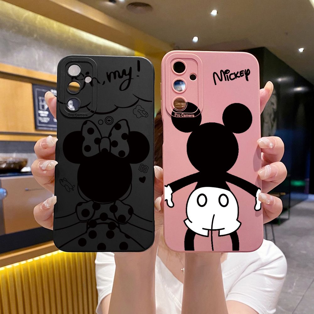 for Samsung Galaxy A15 A05 A35 A55 A04E A14 A24 A34 A54 A33 A53 A73 5G A32 A52S A72 A31 A51 A71 A11 A50 A03S Mickey Minne Full Protective Case Anti Drop Cover