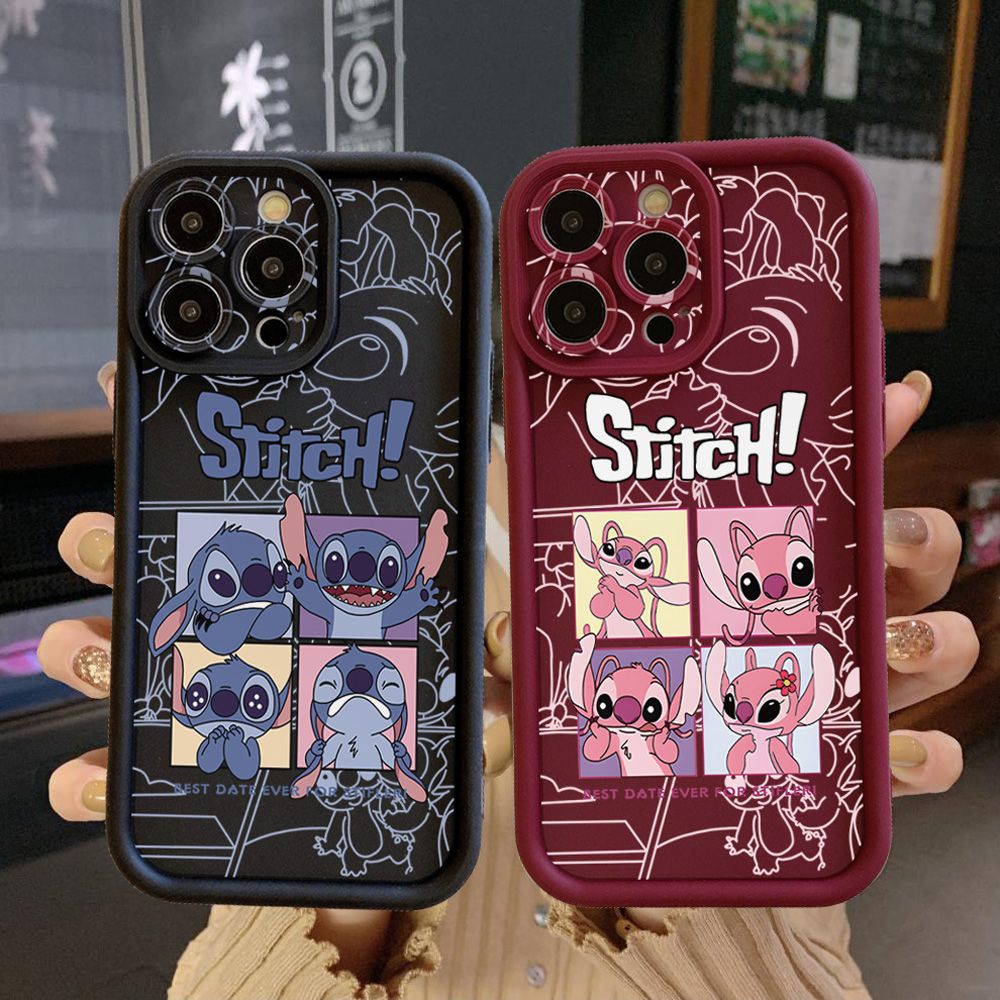 for Samsung Galaxy S24 S23 Ultra S22 Plus S21 FE S20 Couple Stitch Full Protective Phone Case Anti Drop Cover