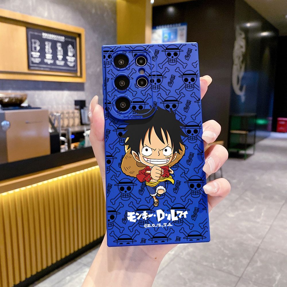 for Samsung Galaxy S24 S23 Ultra S22 Plus Note 20 S21 FE S20 Chopper Luffy Full Protective Case Anti Drop Cover