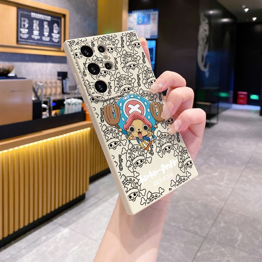 for Samsung Galaxy S24 S23 Ultra S22 Plus Note 20 S21 FE S20 Chopper Luffy Full Protective Case Anti Drop Cover