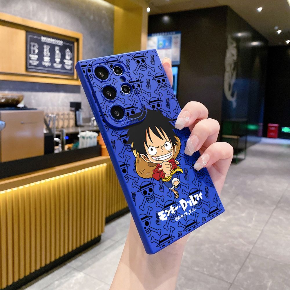 for Samsung Galaxy S24 S23 Ultra S22 Plus Note 20 S21 FE S20 Chopper Luffy Full Protective Case Anti Drop Cover