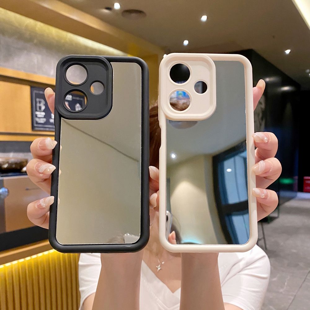 for Infinix Hot 40i 40 Pro 30 Play Note 30 Smart 8  Full Protective Phone Case Mirror Cover