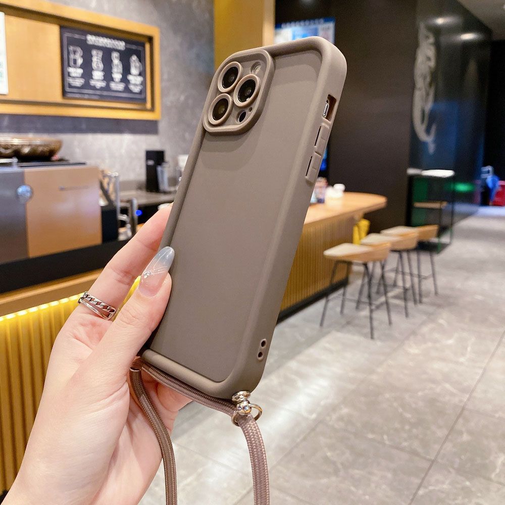 for iPhone 15 Pro Max 14 Plus 13 12 11 XR 8 7 SE 2022 XS Adjustable Crossbody Lanyard Strap Phone Case Anti Drop Cover