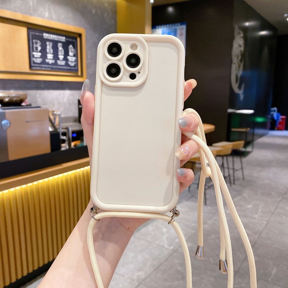 for iPhone 15 Pro Max 14 Plus 13 12 11 XR 8 7 SE 2022 XS Adjustable Crossbody Lanyard Strap Phone Case Anti Drop Cover