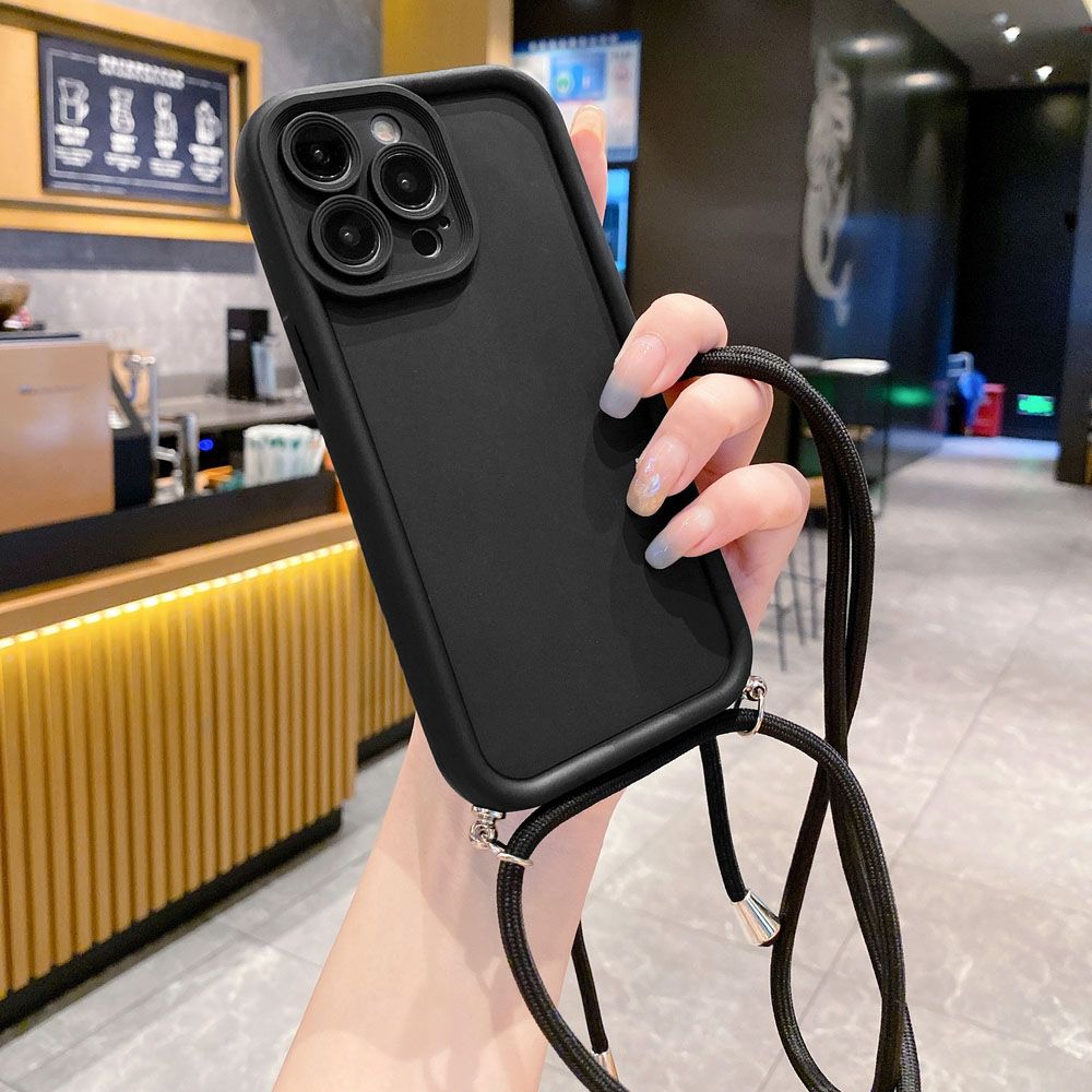 for iPhone 15 Pro Max 14 Plus 13 12 11 XR 8 7 SE 2022 XS Adjustable Crossbody Lanyard Strap Phone Case Anti Drop Cover