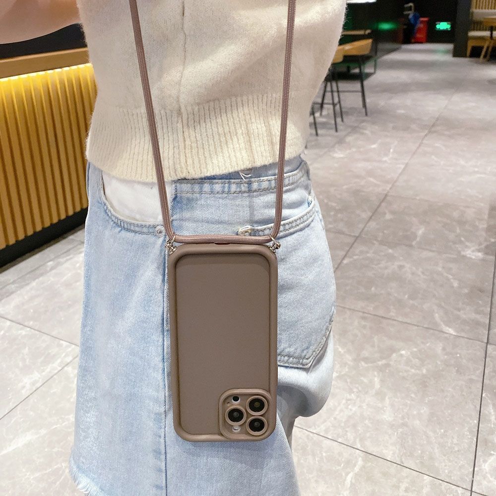for iPhone 15 Pro Max 14 Plus 13 12 11 XR 8 7 SE 2022 XS Adjustable Crossbody Lanyard Strap Phone Case Anti Drop Cover