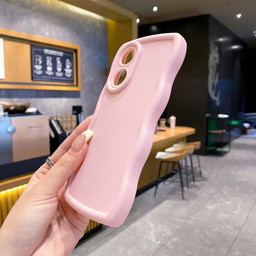 For OPPO A60 A18 A38 A17 A16 A57 A77 A59 A98 A78 A58 5G Full Protective Wave Frame Phone Case Anti Drop Cover